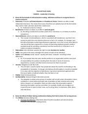 Leadership Sg Docx Exam Study Guide Nur Leadership In