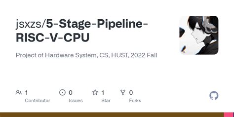 Github Jsxzs Stage Pipeline Risc V Cpu Project Of Hardware System