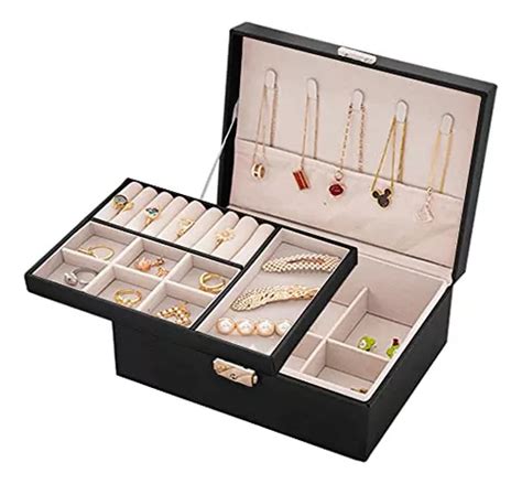 Alhajero Caja Organizadora Joyas Anillos Aro Accesorio Cuero Color