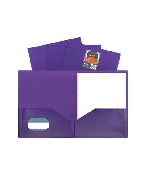 Two Pocket Heavyweight Poly Portfolio Folder 11 X 85 Purple 25box