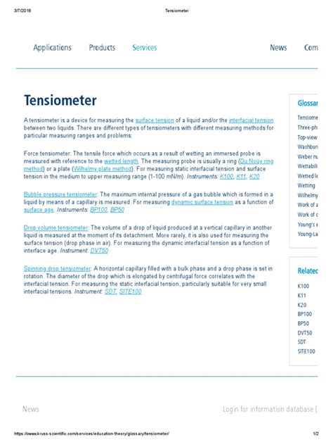 An Overview of Different Types of Tensiometers and Their Applications ...