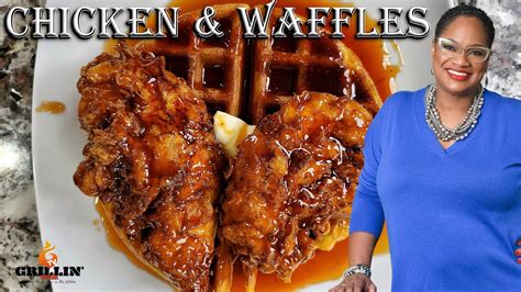 Bbq Fried Chicken And Cornbread Waffles With