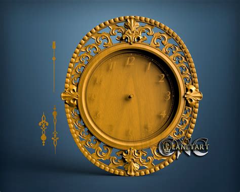 Clock 3d Stl Model 1313 Cnc Planet Art