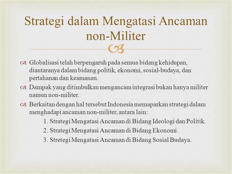 Strategi Mengatasi Ancaman Di Bidang Pertahanan Dan Keamanan Berbagi Informasi