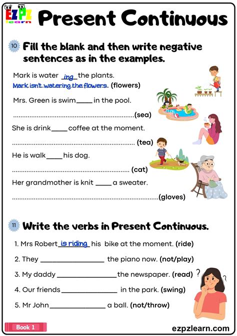 Present Continuous Tense Worksheet KSSR Lehrer Gemacht Worksheets