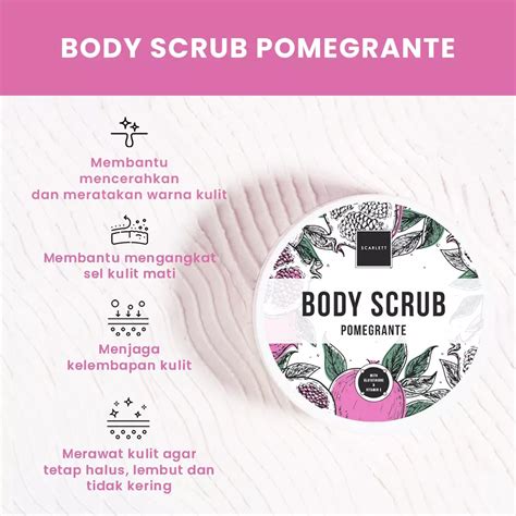 Jual Scarlett Scarlett Whitening Body Scrub Pomegrante Original 2023