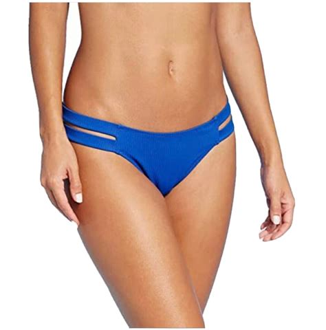 Women Bikini Bottom Cobalt Xl Shade Shore Ribbed Side Tab Extra