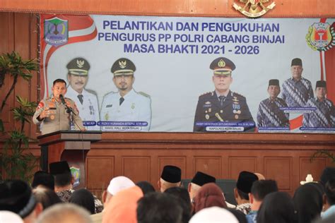 Kapolres Binjai Lantik Pengurus Persatuan Keluarga Besar Purnawirawan Polri