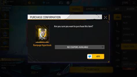 Free Fire Max Rampage Hyperbook Returns In Store Rewards Diamonds