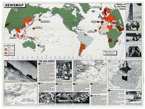 World War II - World Map Photograph by Granger - Pixels