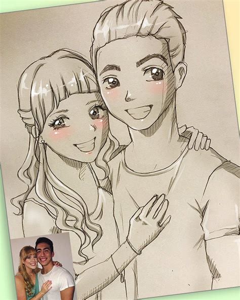 Anime Couple Drawings In Pencil