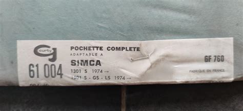 Pochette Joints Moteur Simca S Vendre