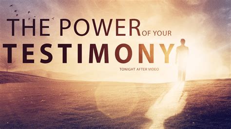 The Power Of Your Testimony Walk In Your Purpose