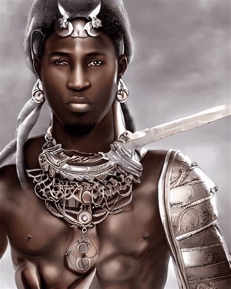 Naked Mature Nubian Male Warrior Creative Fabrica