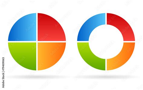 Four Part Circle Diagram Stock Vector Adobe Stock