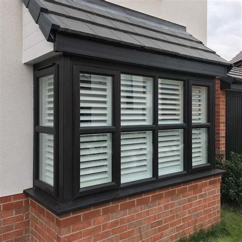 Full Height Box Square Bay Window Shutters Absolute Shutters