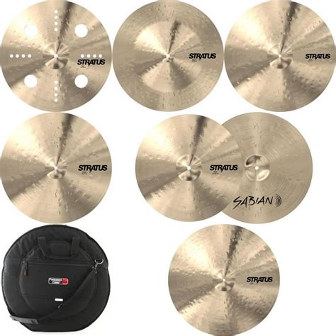 Sabian Stratus 6 Piece Cymbal Set With Bag 14 16 18 China 18 Zero 20