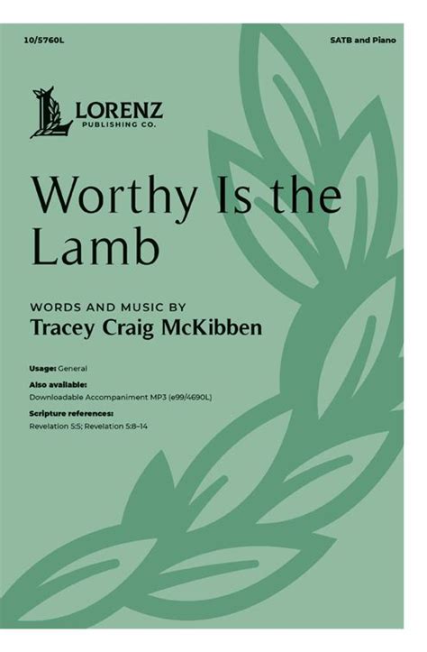 Worthy Is The Lamb Noten F R Gemischten Chor Kaufen