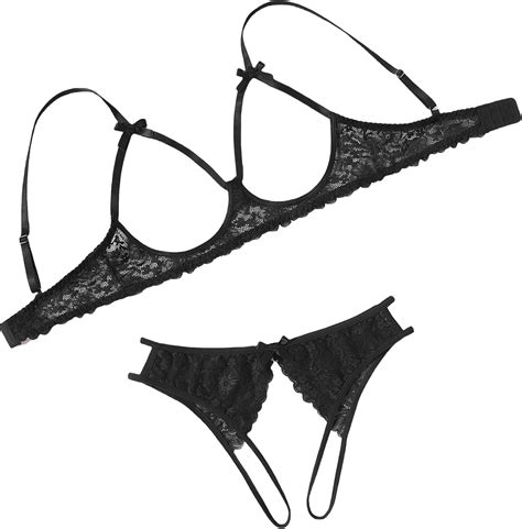 Amazon Avidlove Women S Exotic Lingerie Sets Naughty 2 Pieces Bra Panty Set Sexy Cutout