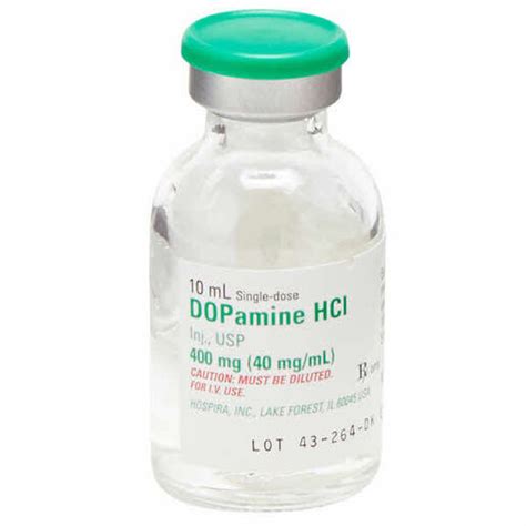 Dopamine 40mg ML 10mL Vial Bound Tree