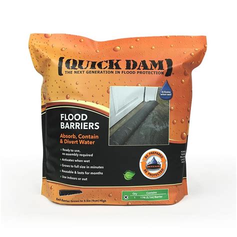 Quick Dam 6 In X 17 Ft Expanding Barrier Qd617 1 The Home Depot