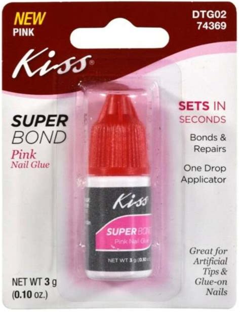 Kiss Super Bond Pink Nail Glue Nailedbyniki2swt