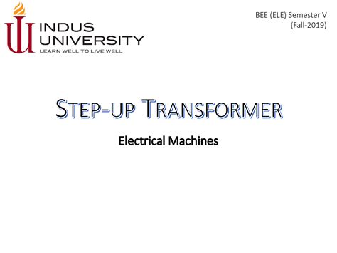 SOLUTION: Step up transformer - Studypool