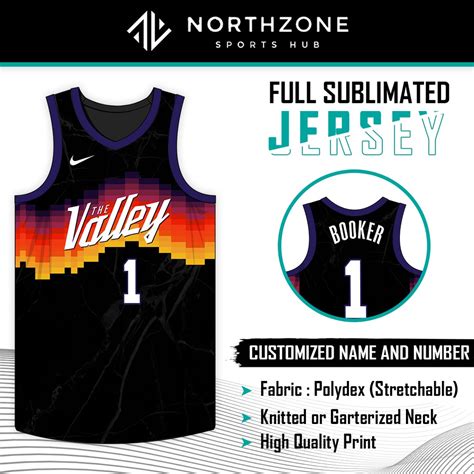 Nba Phoenix Suns The Valley City Edition Full Sublimation Jersey Top Shopee Philippines