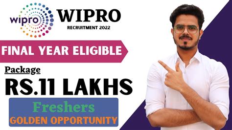 Wipro Recruitment Package Lakhs Final Year Eligible