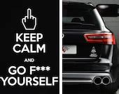 Items Similar To Keep Calm And Go Fuck Yourself Funny Bumper Sticker