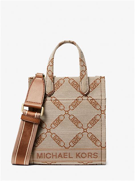 Michael Kors Gigi Extra Small Empire Logo Jacquard Crossbody Bag Color