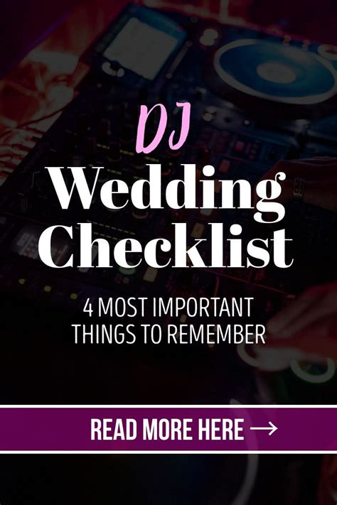 Dj Wedding Checklist 4 Must Haves For Your Big Day