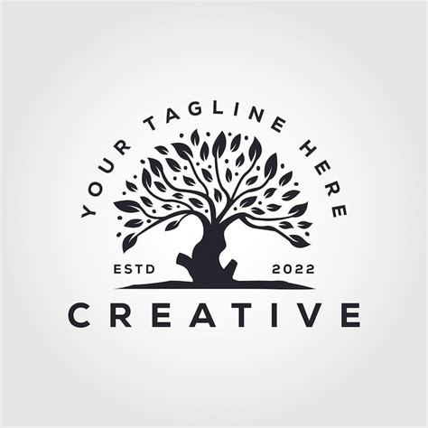 Illustration Du Logo De La Racine Cr Ative De L Arbre Silhouette