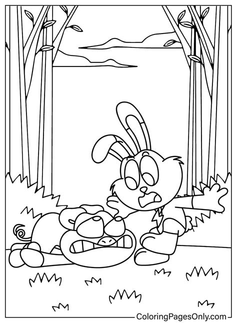 Hoppy Hopscotch And Pickypiggy Coloring Page Free Printable Coloring