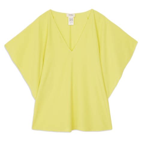 Ottod Ame Soft Silk Blend Blouse Lime Shirt Luxury Exclusive