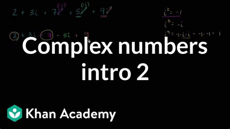 Introduction To Complex Numbers Imaginary And Complex Numbers Algebra II