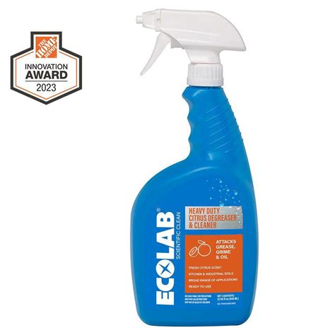 Ecolab 32 Oz Heavy Duty Citrus Degreaser Concentrate Cleaner Attacks