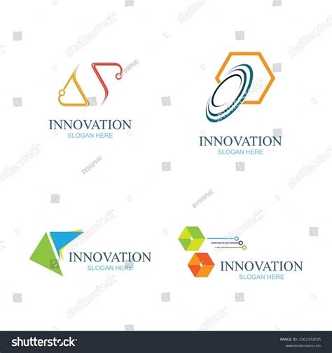 Innovation Technology Company Abstract Vector Logo Stock Vector