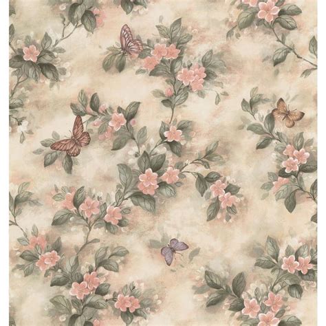 Brewster Butterfly Floral Wallpaper-137-38573 - The Home Depot