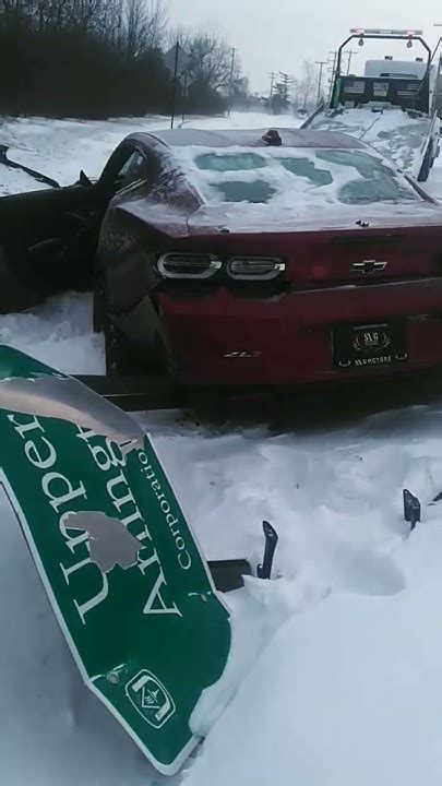 Zl1 Camaro Crashes In Snow Storm Youtube