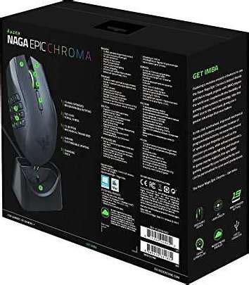 Razer Naga Epic Chroma Multi Color Wireless MMO Gaming Mouse RZ01