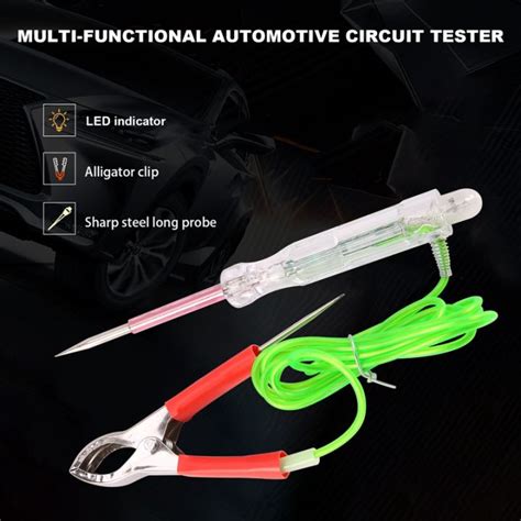 Automotive LED Circuit Tester 6 24V Test Light With Dual Probes 47 Inch