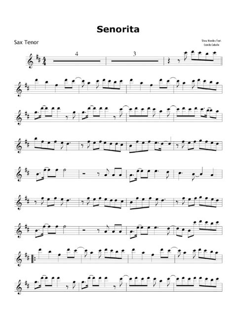 Señorita Sax Tenor Pdf