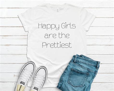 Happy Girls Are The Prettiest T Shirt Audrey Hepburn Quote Happiness