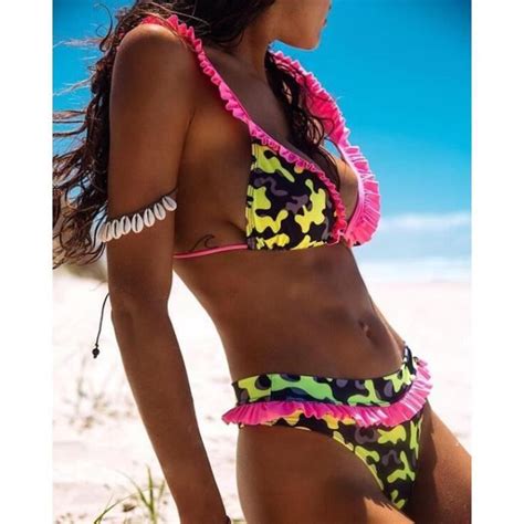 MAILLOT DE BAIN Bikini 2020 Maillot de bain imprimé femmes Bikini ensemble plage Maillot de bain