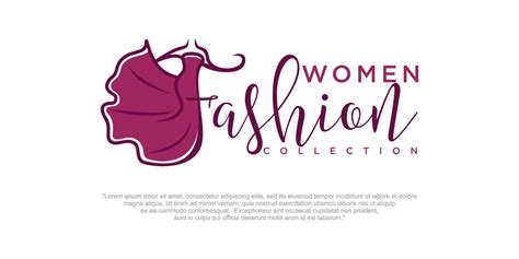 Fashion logo design with dress. Fashion logo art vector. Logo template ...