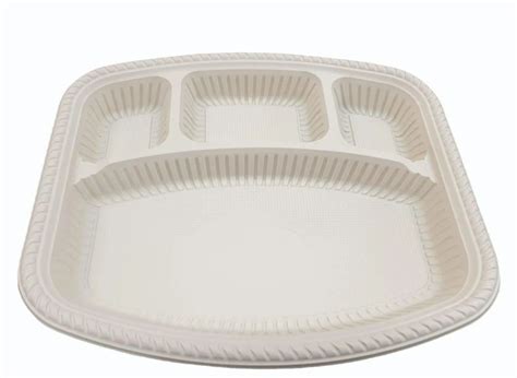 4 Compartment Corn Starch Disposable Designer Dinner Plate At Rs 7