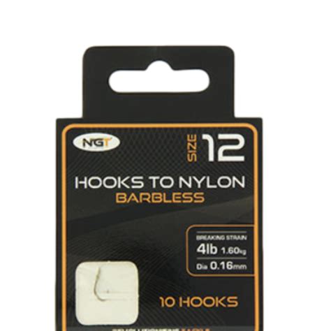 X Barbless Eyed Fishing Hooks Size Ngt Carp Coarse