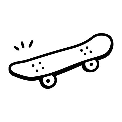 Premium Hand Drawn Icon Of Skateboard Vector Art At Vecteezy