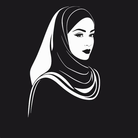 Premium Vector Hijab Woman Silhouette Vector Illustration